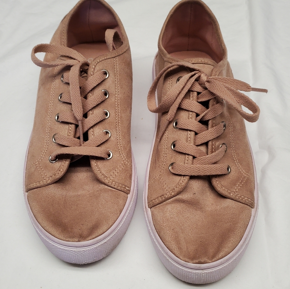 ASOS Tan Suede Lace-Up Sneakers | Casual Minimalist Shoes